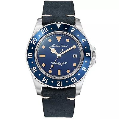 Mathey Tissot Men's Vintage Blue Dial Watch - H900ALBU • $133.34