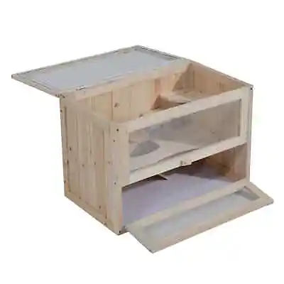 Hamster Cage Wooden Mice Rodents Hutch 2 Levels Big Cage Good For Small Pets • £46.94