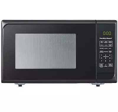 Hamilton Beach 0.9 Cu Ft Matte Black Microwave Oven 6 Quick-set Menu Options • $67.44