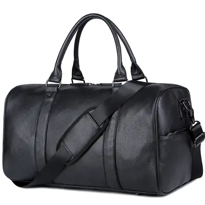 US Men Travel Duffle Bag Leather Sports Gym Bags Waterproof Overnight Handbag • $43.65