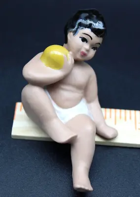 Vintage 2000 Ceramic Arts Studio Baby Berty Figurine Shelf Sitter Madison WI • $24.99