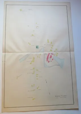 ORIG 1886 HAND-COLORD MapSPRING Village Winchendon TownWorcester County Mass • $12.95