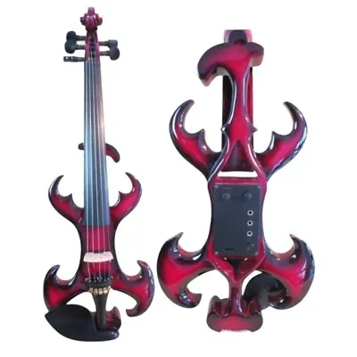 New Model Solid Wood Crazy-4 SONG Brand Red 5 Strings Electric Violin 4/4 • $473.79