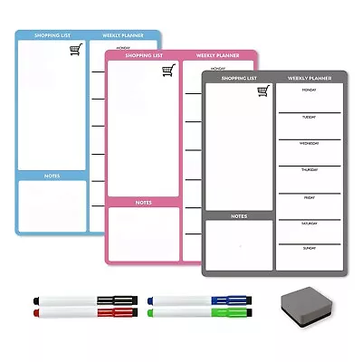 Magnetic Weekly Planner Dry Wipe Fridge Whiteboard Or Dry Erase Calendar Board • £9.95