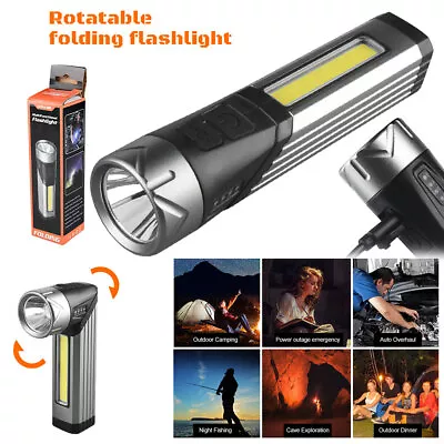 1000000 Lumens Bright Magnetic Tactical Flashlight Rechargeable LED Work Light • $13.99