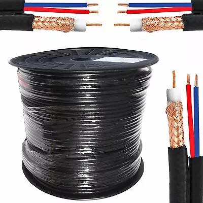 £25.95 • Buy High Quality 100 Meter Shotgun RG59 Video And 2 Power CCTV Cable Lead Security