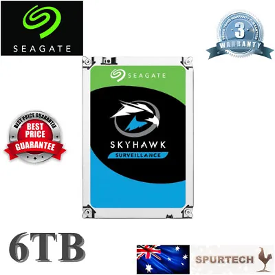 Seagate ST Skyhawk 3.5  6TB Surveillance Internal Hard Drive OEM • $205