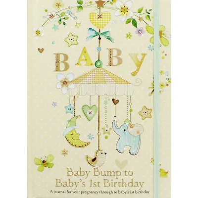BABY JOURNAL BUMP TO 1ST BIRTHDAY Pregnancy Keepsake Newborn Gift Record Book👶 • £10.95