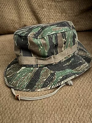 Vintage Tiger Stripe Camo Boonie Hat Cap Numbered • $29.99