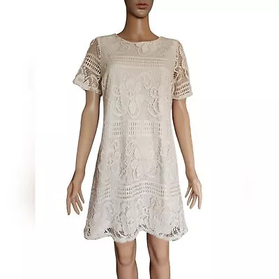 GUC VINTAGE Lace Crochet Summer Dress Size M • $22.50