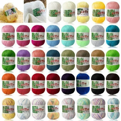 $2.19 • Buy New 60 Colors Soft Bamboo Crochet Cotton 50g Knitting Yarn Baby Knit Wool Yarn
