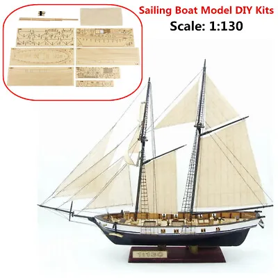 Wooden Sailing Boat Model DIY Kit Ship Assembly Decoration Gift Ship Model Kit • $24.87