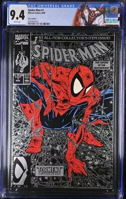 Spider-Man #1 (Silver Edition) High Grade Todd McFarlane Marvel 1990 CGC 9.4 • $50