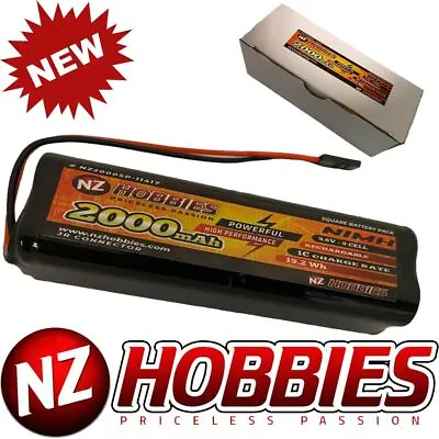 NZH NiMH 9.6V 2000mAh Square Transmitter Battery Pack W/ Hitec Connector • $34.18