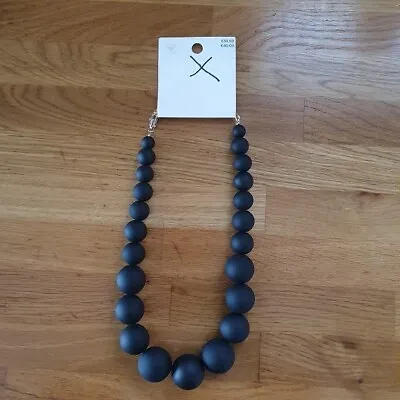 Black Chunky Necklace From Ex M&S • £9.99