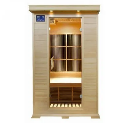 Indoor Infrared Sauna 2 Person Hemlock Home SPA Nano Carbon Heater Speaker Wood • $2496.10