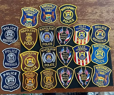 Vintage Obsolete State Of Michigan Police Patches Mixed  Lot Of 21 Item 235 • $10.50