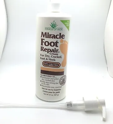 Miracle Foot Repair Cream 32 Oz Repairs Dry Cracked Heels And Feet Diabetic-Safe • $49.95