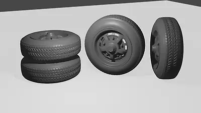 1/24 Empi Sprint Star Wheels Tires&Brake Discs For Diorama Or Diecast UNPAINTED • £8