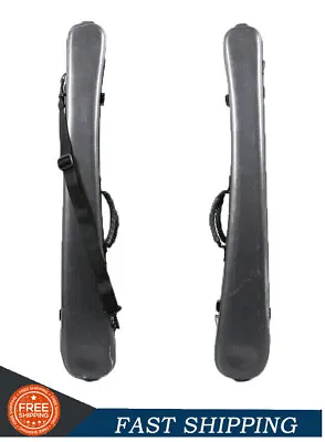 Double Bass Bow Case Carbon Fiber Bass Bow Box 2 Pcs Light Strong Bow Bag Black • $89.17