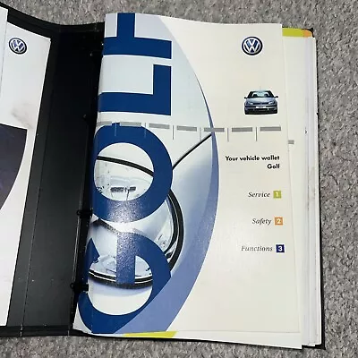 VW GOLF Mk4 1997-2003 HANDBOOK OWNERS MANUAL SERVICE BOOK WALLET PACK AD85 • $12.57