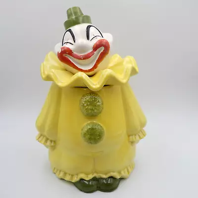 Metlox Poppytrail Clown Cookie Jar Yellow Ceramic California Mid Century Vintage • $48.98