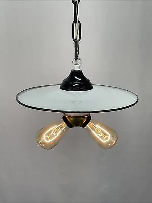 Vtg Industrial MCM Atomic Pendant Light 30s 40s 50s Benjamin Cluster 2 Socket • $399.99