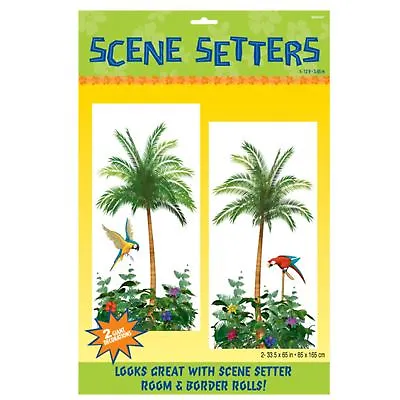 £4.83 • Buy 5ft Hawaiian Tiki Beach Party Tropical Palm Tree Scene Setter Room Decoration