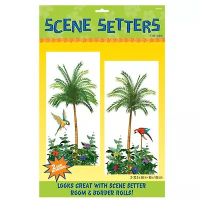 £4.83 • Buy 5ft Hawaiian Tiki Beach Party Tropical Palm Tree Scene Setter Room Decoration