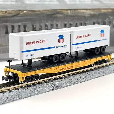 Atlas 3746 Union Pacific Piggyback Flat Car Trailers UP 59163 N Scale • $17.99