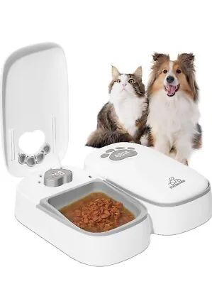 Automatic Pet Feeder For Cats And Dogs 2 In 1 Upgraded-Chip Timed Dry Pet Food • $25.50