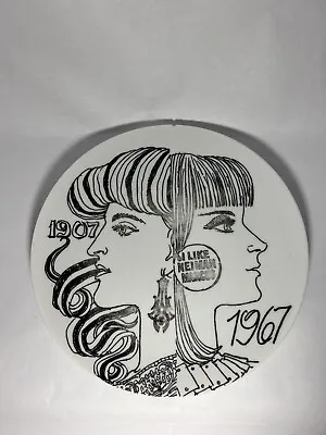$525 • Buy Neiman Marcus 60th Anniversary Plate 1907-1967 Made By Piero Fornasetti—MC Retro