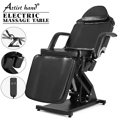 Electric Massage Table Adjust Tattoo Black Reclining Facial Bed Beauty W/ Remote • $459.90