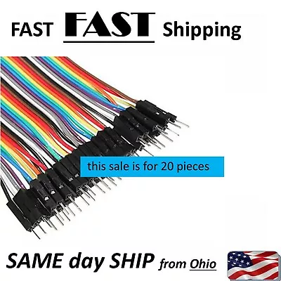 Arduino  Jumper Wires 20pcs × 10cm Male To Female Pin Extension Nice - US • $8.99