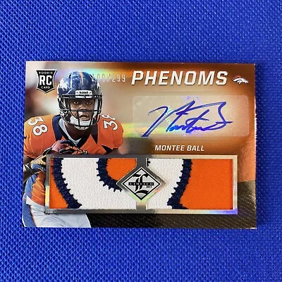 Montee Ball 2013 Panini Limited Football Phenoms 3 Color Patch Rookie Auto #/299 • $9.99