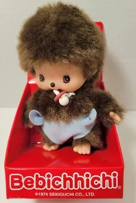 BEBICHHICHI BABY Boy 5.75  Sekiguchi Monchhichi Monkey Doll Anime Pacifier NEW • $49.95