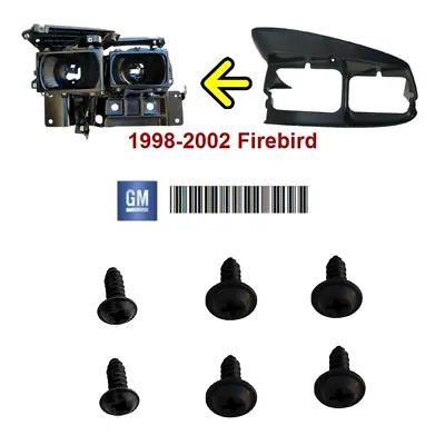 98-02 Firebird Trans Am Headlight Bezel Screw Set BLACK GM 2-correct Sizes • $11.49