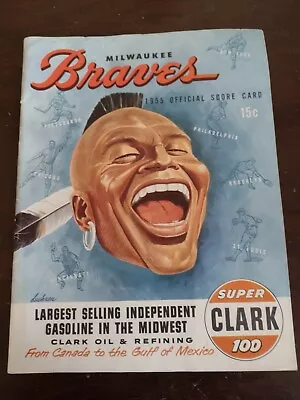 1955 Milwaukee Braves Baseball Scorecard  • $20