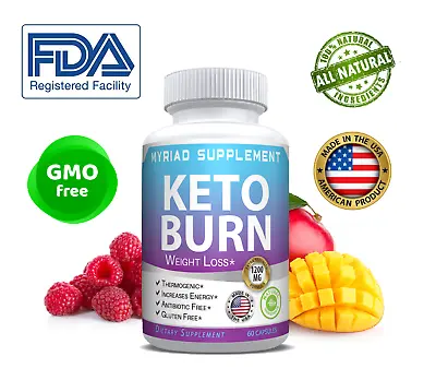 ULTRA Keto BURN Diet Pills 1200 MG Ketosis Advanced Weight Loss Supplements  • $16.67