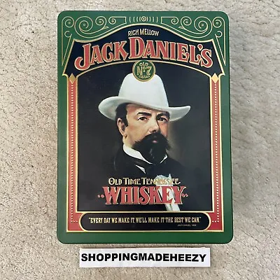 Vintage Rich Mellow JACK DANIELS Old Time Tennessee Whiskey Old No 7 Brand Tin • $59.99