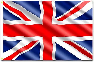 Union Jack Flag 5x3FT Large King Charles Coronation Great Britain Fabric Flag X2 • £5.98