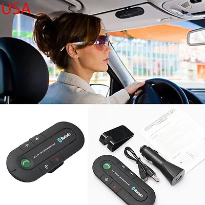 Wireless Bluetooth Handsfree Multipoint Speakerphone Speaker Car Kit Visor Clip • $12.90