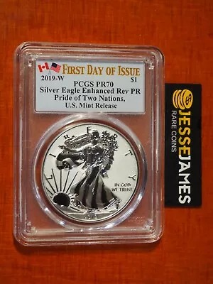 2019 W Enhanced Reverse Proof Silver Eagle Pcgs Pr70 First Day Of Issue Fdi • $199