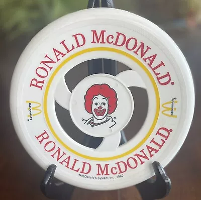 Vintage 1980's Ronald McDonald Frisbee - White - McDonald's Rocket Flyer • $18.39