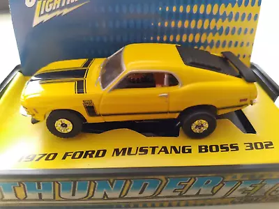 Johnny Lightning Tjet 500 Slot Car 1970 Ford Mustang Boss 302 Yellow Nos New • $37.95