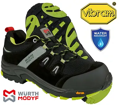 Mens Leather Metal Free Composite Toe Cap Safety Trainers Work Shoes Vibram Size • £19.95