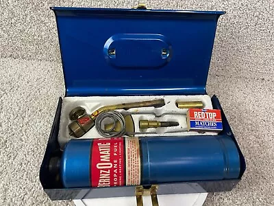 Vintage Bernz O Matic Soldering Welding Propane Torch Kits With Case Untested • $24.95