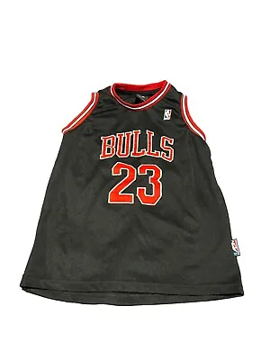Chicago Bulls Michael Jordan Kids NBA Jersey Size 4 Years Black Red Basketball • $29.12