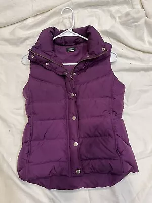 J Crew Women’s Puffer Vest Purple Size XS • $35.99