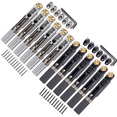 Strings Headless Guitar Bridge Kits Parts Replacement Screws Silver&Black • $140.56